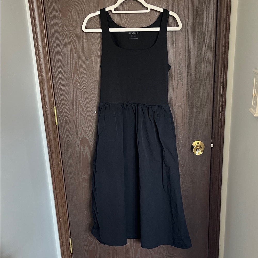 SPANX SPANXsmooth Jersey Mixed Media Midi Dress